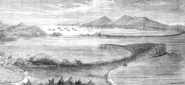 The China Cruising Squadron in Pallada Roads, Pasiette Bay, Russian Tartary, 1881. Creator: Charlton.