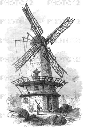 The Tourist in Iceland: old windmill, Reykjavik, 1881. Creator: Unknown.