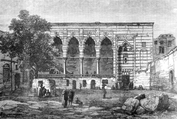 The Crisis in Egypt: Court of the Cadi, Cairo, 1881. Creator: Unknown.