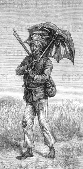 A Basuto out for a walk, 1881. Creator: Unknown.