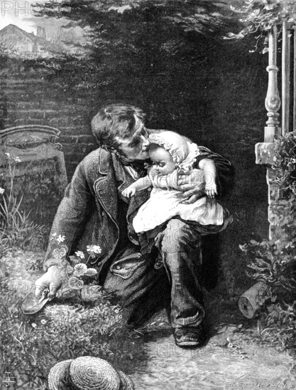 In Memory, from the picture by A. Stocks, in the Royal Academy Exhibition, 1883. Creator: Unknown.