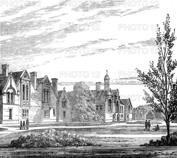 Home for Orphan Boys at Swanley, opened by the Prince and Princess of Wales, 1883. Creator: Unknown.