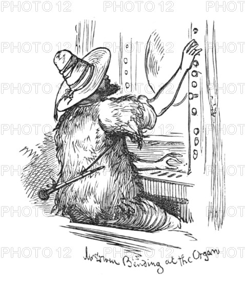 Mr. Edwin Bending at the Organ, 1883.  Creator: Unknown.