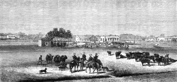 The Revolt in the Transvaal: the Market-Square, Potchefstroom, 1881. Creator: Unknown.