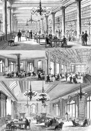 The Grosvenor Gallery Library, New Bond-Street, 1881. Creator: Unknown.
