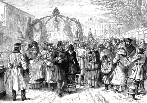 Assassination of the Emperor of Russia: place where the Emperor was killed, 1881.  Creator: William James Palmer.