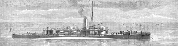 H.M.S. Polyphemus, new torpedo ram, 1881. Creator: Unknown.