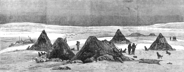 The American Franklin Search Expedition: autumn camp on King William's Land, 1881. Creator: Crane.