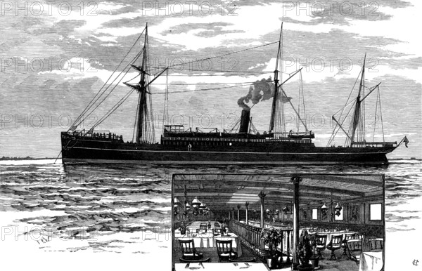 The Union Steam-Ship Company's Royal Mail-Steamer Tartar, 1883. Creator: JR Wells.