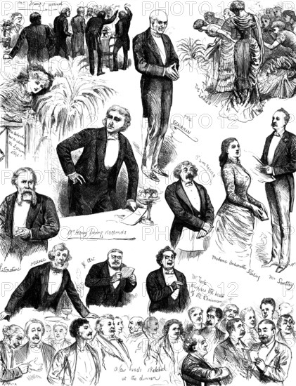 Complimentary Dinner to Mr. Henry Irving at St. James's Hall, 1883. Creator: R. Taylor.