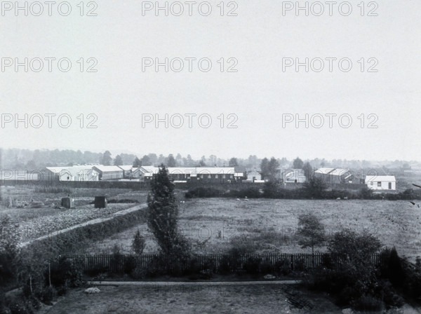 Gloucester smallpox epidemic, 1896: the isolation hospital seen from outside, 1896. Creator: HCF of Gloucester.