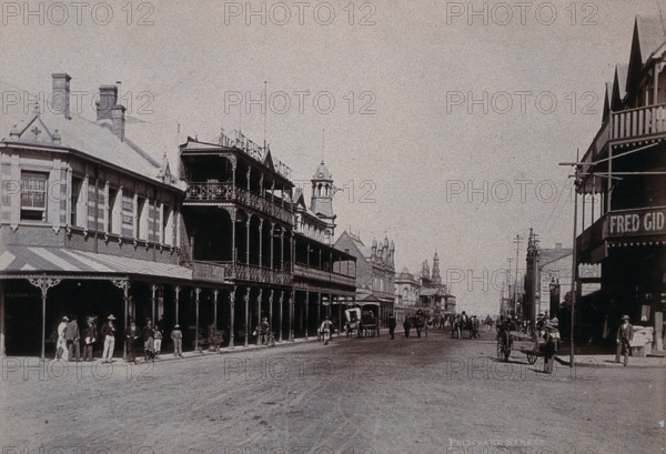 South Africa: Pritchard Street in Johannesburg, 1896. Creator: Barnett.