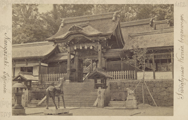 Bronze Horse Buddhist temple, Nagasaki, Japan, 1870-1900. Creator: Ueno Hikoma.