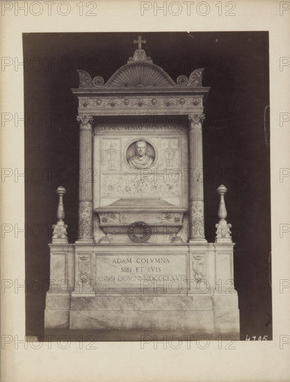 Tomb monument of Adam Columna, after 1868, (1875-1885). Creator: Unknown.