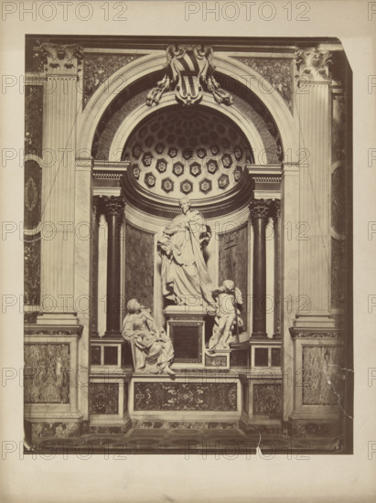 Monument to Cardinal Neri Corsini, Cappella Corsini..., Rome, 1732-1735, (1875-1885). Creator: Unknown.