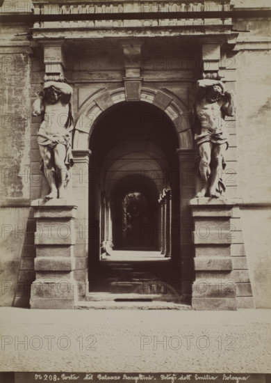 Telamon Portal, Palazzo Davia Bargellini, Bologna, between 1880-1890. Creator: Emilia.