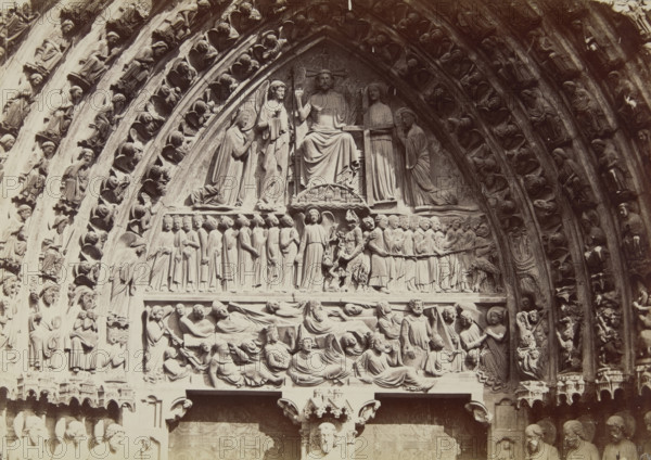 Cathédrale Notre-Dame, Paris, between 1880-1890.  Creator: J Kuhn.