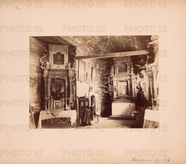 Church of St Nicholas - interior, Moszczenica, 1893. Creator: Stanislaw Tomkowicz.