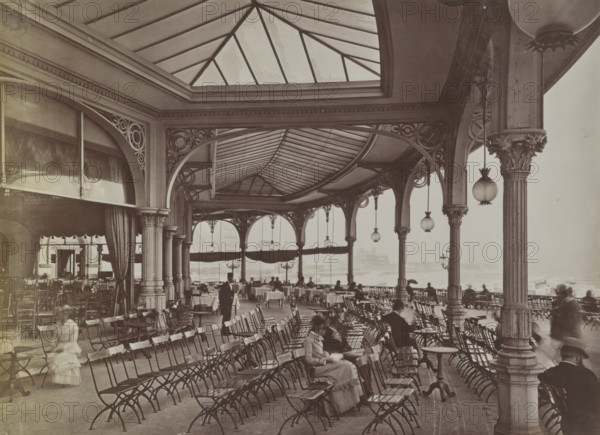 terrace, Kursaal, Ostend, between 1880-1890. Creator: Unknown.