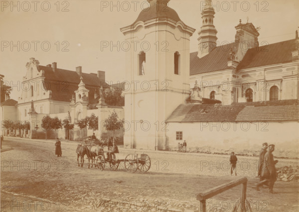 Church of Michael the Archangel with its surroundings..., Sandomierz, between 1900-05. Creator: Unknown.