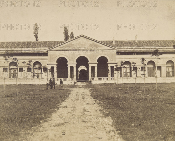 Palazzo Te, Mantua - view from the north-west..., between 1870-1880.  Creator: Unknown.