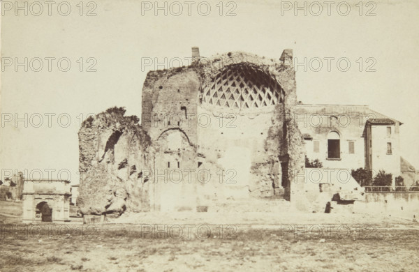 Ruins of the Temple of Roma and Venus, Rome, between 1870-1880. Creator: Unknown.