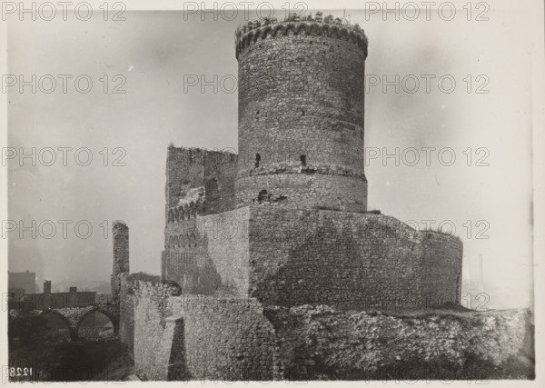 Castle - view of the north-east, Bedzin, 1924. Creator: A Karczewski.