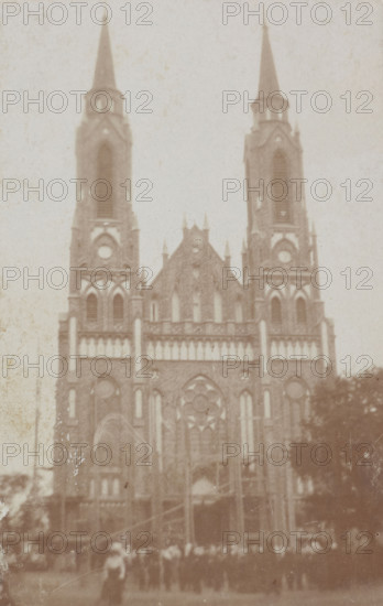 Western façade, Church of St John the Baptist, Sadowne, between 1900-1915. Creator: M Rutkowski.