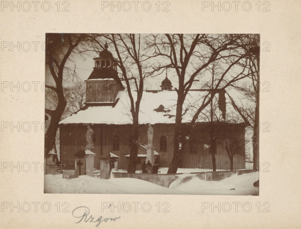 General view of Church of St James the Apostle from the south, Rzgow, between 1905-1914. Creator: Unknown.