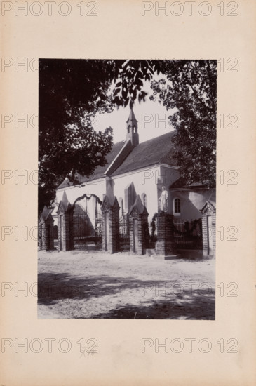Church with a nave, presbytery and a semicircular apse, unknown location, between 1905-1910. Creator: Unknown.