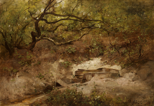 An Apple Tree at a Stream, c1868. Creator: Maksymilian Gierymski.