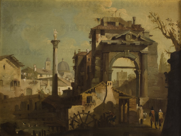 View of an Italian City, 18th century. Creator: Francesco Guardi.