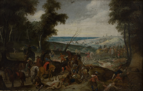 Battlefield, 1st half of the 17th century. Creator: Sebastian Vrancx.