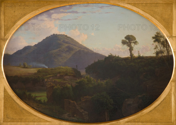 Landscape from the Environs of Rome, 1856. Creator: Albert Zamett.