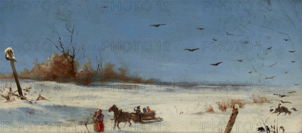 Sledging, between 1901-1910. Creator: Teodor Marian Talowski.