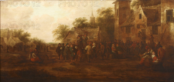 Meeting in Front of the Tavern, 2nd half of 17th century. Creator: Klaes Molenaer.