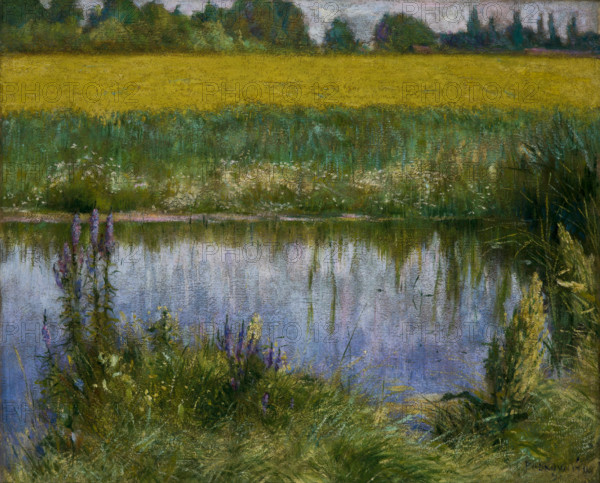 Field of Lupins, 1891. Creator: Wladyslaw Podkowinski.
