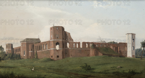 Castle Ruins at Olszany, 1853. Creator: Wincenty Dmochowski.