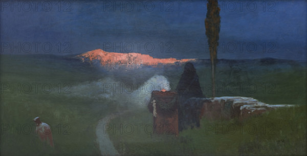 Impression of Gloomy Thoughts, c1895. Creator: Marian Wawrzeniecki.