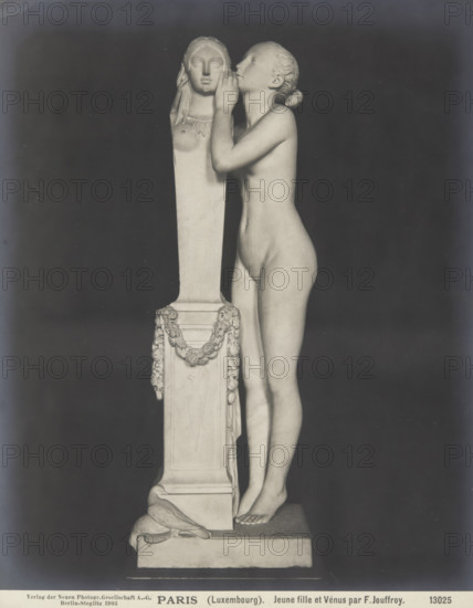 Girl Whispering into the Ear of Venus, 1839, (1903). Creator: Neue Photographische Gesellschaft.