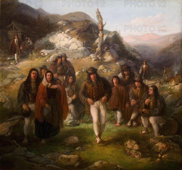 Highlanders' Dance, 1861-1863. Creator: Wladyslaw Luszczkiewicz.