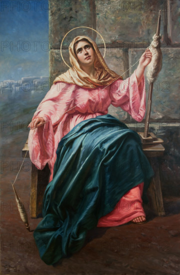 Our Lady the Spinner, 1897. Creator: Feliks Cichocki.