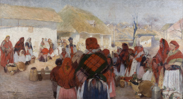 Blessing of Easter Food, 1897. Creator: Wlodzimierz Tetmajer.