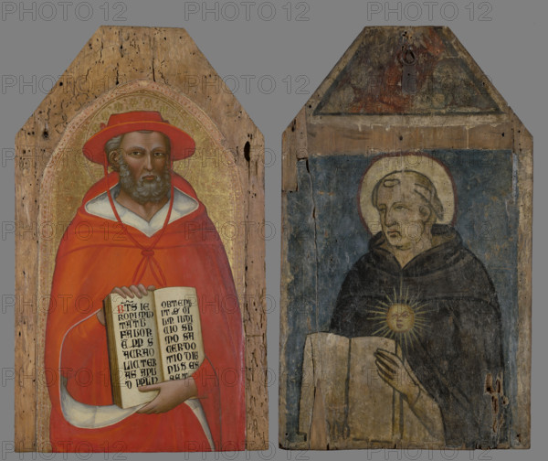 Saint Jerome (obeverse), Saint Nicholas of Tolentino (reverse), between 1370-1380. Creator: Lippo d'Andrea.
