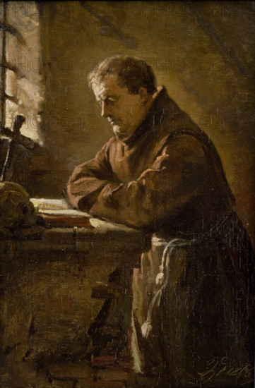 Praying Monk, c1865. Creator: Andrzej Bronislaw Grabowski.
