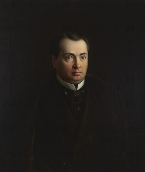 Portrait of Adam Kirkor, 1860. Creator: Wincenty Slendzinski.