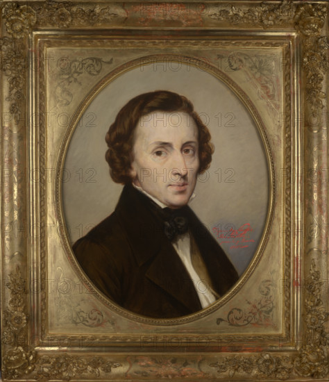Portrait of Fryderyk Chopin (1810-1849), 1858. Creator: Stanislas Stattler.
