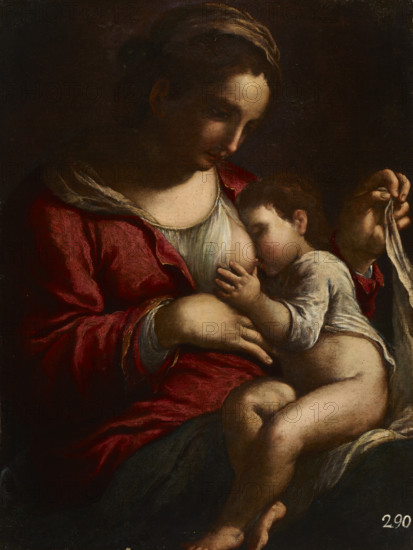 Virgin Mary Nursing, 18th century. Creator: Bartolomeo Schedoni.
