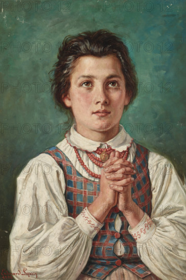 Study of a Girl, 1903. Creator: Edward Lepszy.