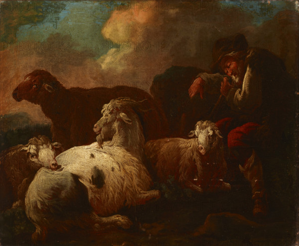 Goats and Sheep, c1690. Creator: Philipp Peter Roos.
